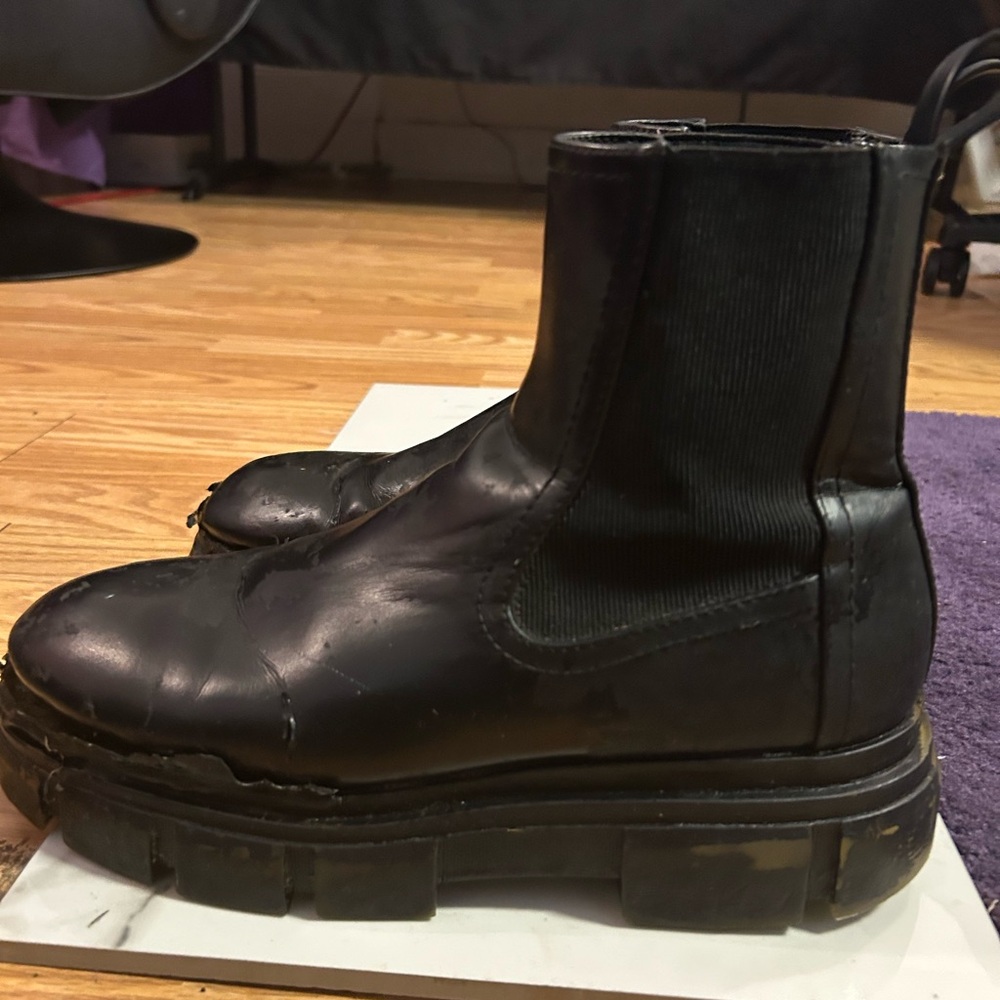 Zara Black Leather Men's Boots